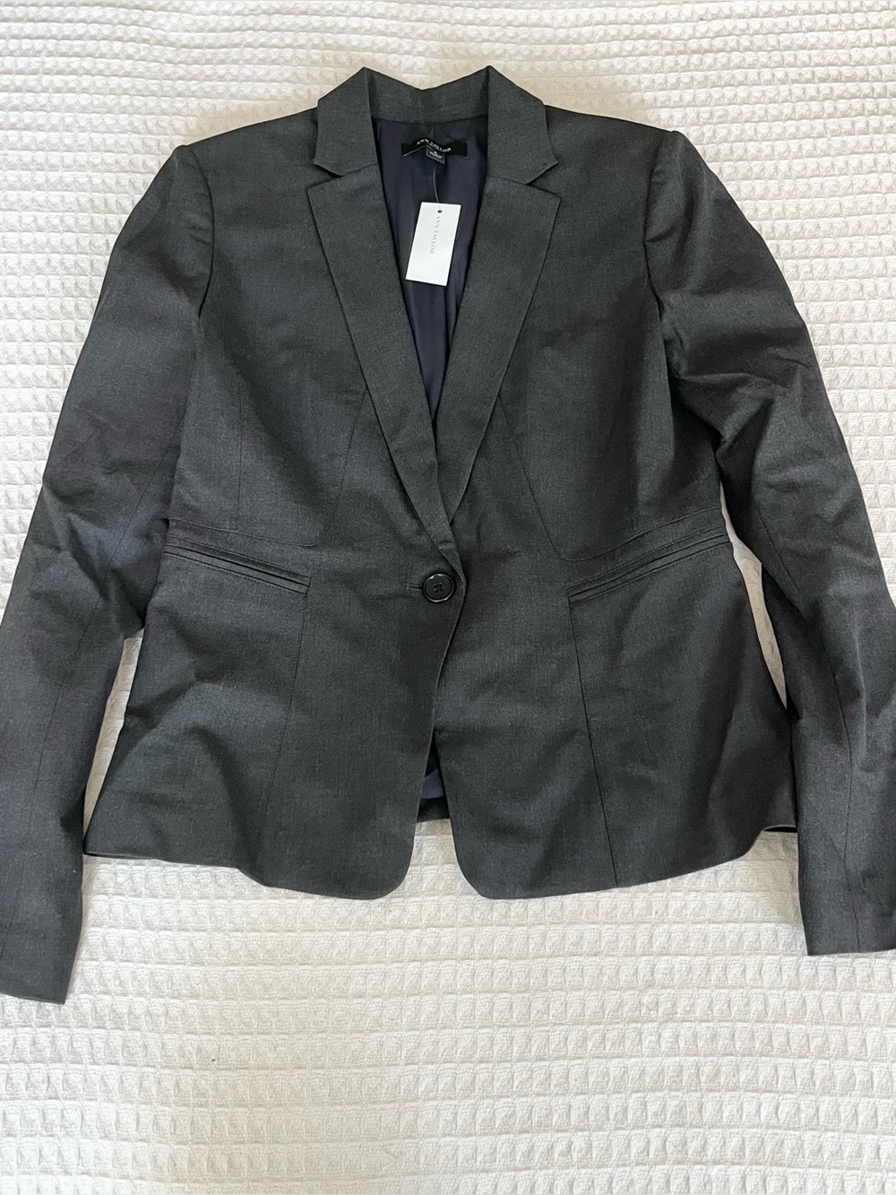 Ann Taylor Charcoal Gray Tailored Women's Blazer size 4 NWT